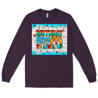 Plum birthday boy to level up Long Sleeve Tee - JahusDesignShop