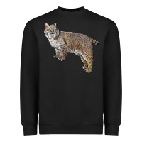 Black Bobcat Heavyweight Sweatshirt - LillyAllenDesigns