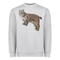 Heather Grey Bobcat Heavyweight Sweatshirt - LillyAllenDesigns