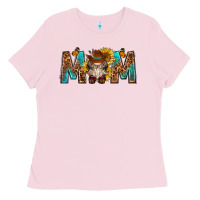 Bubblegum Pink mom with bull skull Ladies Tee - texasbilliewilder