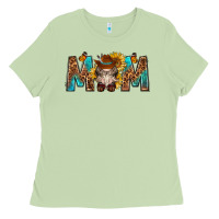 Mom With Bull Skull Ladies Tee | Teevron