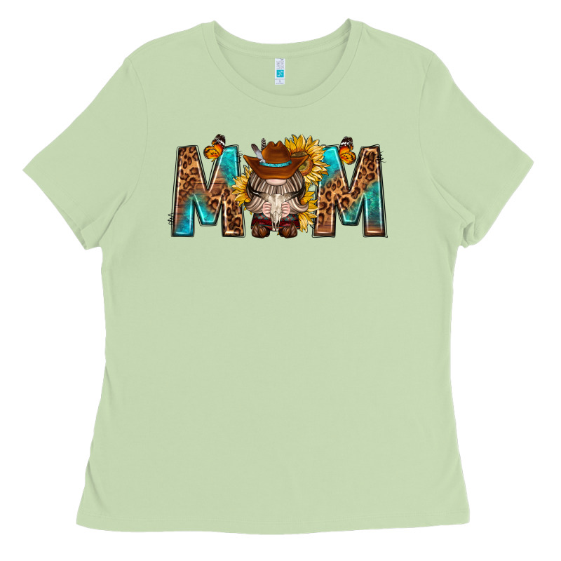 Mom With Bull Skull Ladies Tee by texasbilliewilder | Teevron