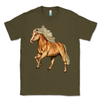 Army Green Haflinger Horse Classic Tee - LillyAllenDesigns