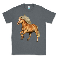 Charcoal Heather Haflinger Horse Classic Tee - LillyAllenDesigns