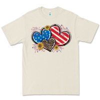 Bone American Flag heart Premium Tee - CowGirlArtShop