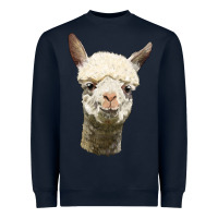 Navy Alpaca Head Heavyweight Sweatshirt - LillyAllenDesigns