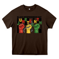 Chocolate Brown black independence day juneteenth Heavy Core Tee - BarkalooDesign