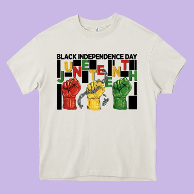 Black Independence Day Juneteenth Heavy Core Tee Designed By Barkaloodesign