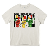 Cream black independence day juneteenth Heavy Core Tee - BarkalooDesign