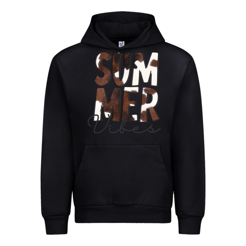 Summer Vibes Brown White Cowhide Urban Hoodie by CowCowDesign | Teevron