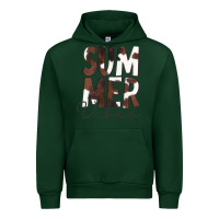 Forest Green Summer Vibes Brown White Cowhide Urban Hoodie - CowCowDesign