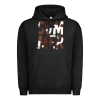 Pigment Black Summer Vibes Brown White Cowhide Urban Hoodie - CowCowDesign