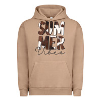Pigment Burro Summer Vibes Brown White Cowhide Urban Hoodie - CowCowDesign