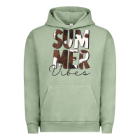 Pigment Oil Green Summer Vibes Brown White Cowhide Urban Hoodie - CowCowDesign