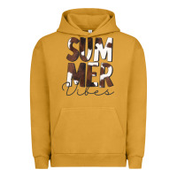 Pigment Peanut Butter Summer Vibes Brown White Cowhide Urban Hoodie - CowCowDesign