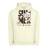 Pigment Pistachio Summer Vibes Brown White Cowhide Urban Hoodie - CowCowDesign