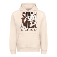 Sandshell Summer Vibes Brown White Cowhide Urban Hoodie - CowCowDesign