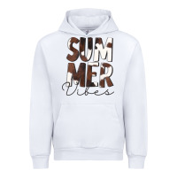 White Summer Vibes Brown White Cowhide Urban Hoodie - CowCowDesign
