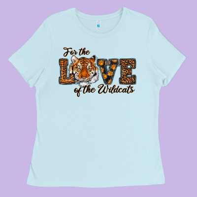 Love Of The Wildcats Ladies Tee Designed By Ranaportraitstore