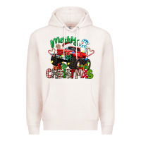 Pale Pink merry christmas monster truck Premium Hoodie - texasbilliewilder