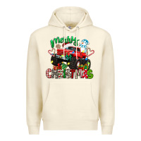 Sandshell merry christmas monster truck Premium Hoodie - texasbilliewilder