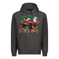 Smoke merry christmas monster truck Premium Hoodie - texasbilliewilder
