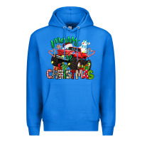 True Royal merry christmas monster truck Premium Hoodie - texasbilliewilder