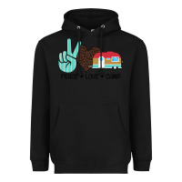 Black Peace Love Camp Heavyweight Hoodie - Bettercallsaul