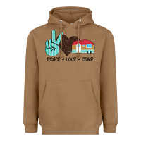 Toasted Coconut Peace Love Camp Heavyweight Hoodie - Bettercallsaul