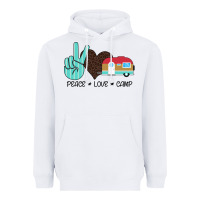 White Peace Love Camp Heavyweight Hoodie - Bettercallsaul