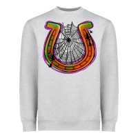 Heather Grey halloween  horseshoe Heavyweight Sweatshirt - Jasminsmagicworld