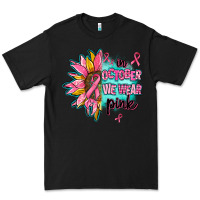 Black sunflower in october we wear pink Premium Tee - AdoDesignShop