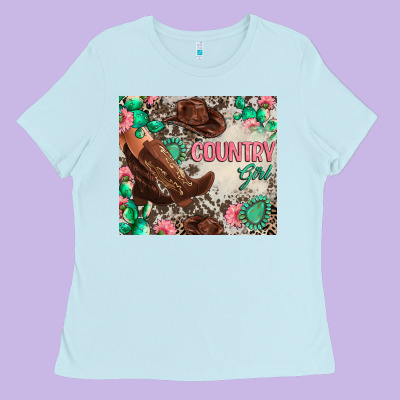 Country Girl Ladies Tee Designed By Zillion Design Studio