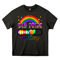 Asphalt gay pride loading Heavy Core Tee - Zillion Design Studio
