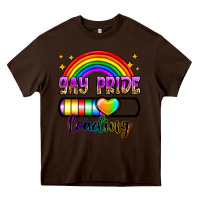 Chocolate Brown gay pride loading Heavy Core Tee - Zillion Design Studio