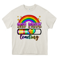 Cream gay pride loading Heavy Core Tee - Zillion Design Studio
