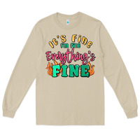 Mushroom its fine im dine everythings fine Long Sleeve Tee - MaliasSmallBusiness
