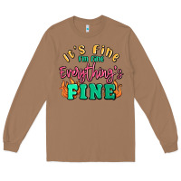Toasted Coconut its fine im dine everythings fine Long Sleeve Tee - MaliasSmallBusiness
