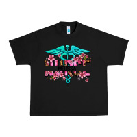 Black floral nurse custom name Urban Heavy Tee - AdoDesignShop