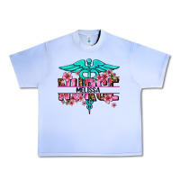 Grape Ice floral nurse custom name Urban Heavy Tee - AdoDesignShop