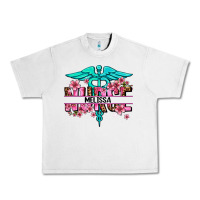 Lunar Rock floral nurse custom name Urban Heavy Tee - AdoDesignShop