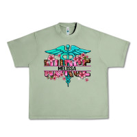 Oil Green floral nurse custom name Urban Heavy Tee - AdoDesignShop
