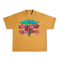 Peanut Butter floral nurse custom name Urban Heavy Tee - AdoDesignShop
