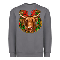 Storm christmas highland cow mistletoe Christmas Heavyweight Sweatshirt - Jasminsmagicworld