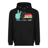 Black Peace Love Camp Heavyweight Hoodie - Bettercallsaul
