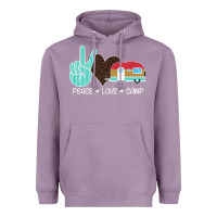 Lavender Peace Love Camp Heavyweight Hoodie - Bettercallsaul