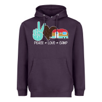 Plum Peace Love Camp Heavyweight Hoodie - Bettercallsaul