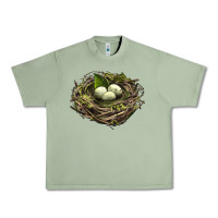 Oil Green Bird Nest With Eggs Urban Heavy Tee - LillyAllenDesigns