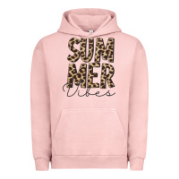 Pigment Salmon summer vibes leopard Urban Hoodie - CowCowDesign