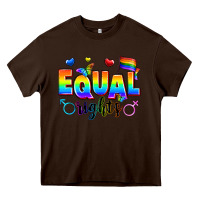 Chocolate Brown equal rights Heavy Core Tee - Zillion Design Studio